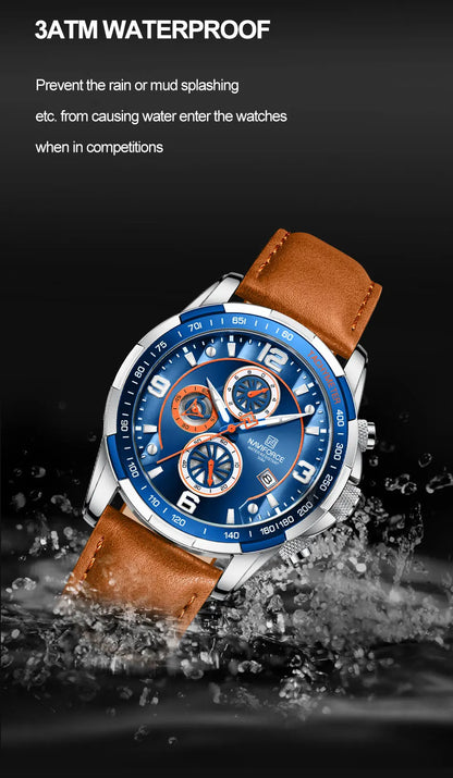 NAVIFORCE Chronograph Leather watch