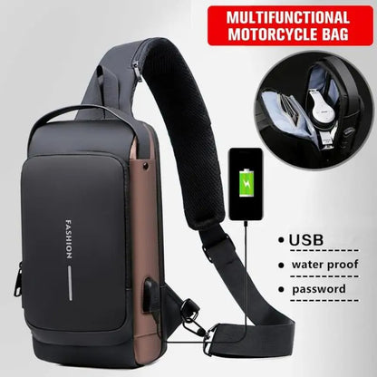 Anti Theft Chest Bag Shoulder USB Charging