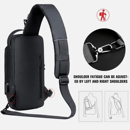 Anti Theft Chest Bag Shoulder USB Charging