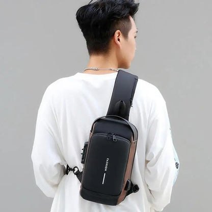 Anti Theft Chest Bag Shoulder USB Charging