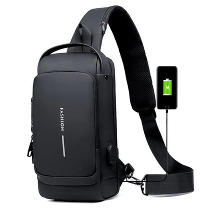 Anti Theft Chest Bag Shoulder USB Charging